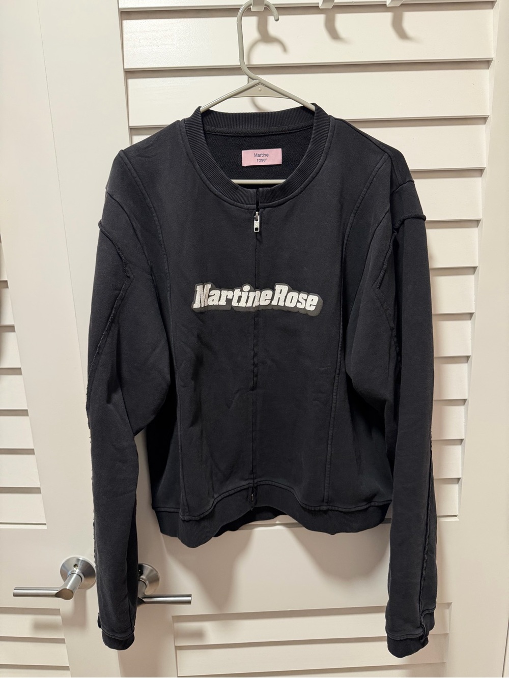 Martine Rose Black Logo Bomber Jacket